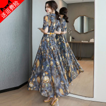 2021 Fashion big code Retro high-end medium long style Temperament Celebrities womens clothing High level Sensation Casual Goddess Van