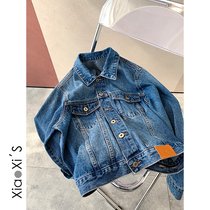 Xiao Xi Jia) denim coat womens vintage short 2021 spring and autumn loose small man slim Joker coat tide