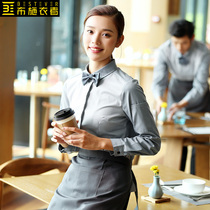 Suffoters Catering Waiter Overalls Long Sleeve Womens Milk Tea Cake Bakery Coffee Western Restaurant Autumn and Winter Clothes