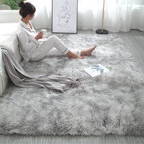 Nordic ins Wind living room coffee table carpet bedroom bedside blanket room full of long velvet net Red Girl tie-dye floor mat