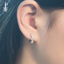 Sterling silver flower earrings female 2021 New Tide short temperament advanced sense ear jewelry ear buckle simple fashion personality