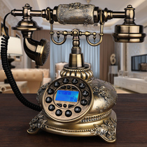European-style antique telephone cabinet home retro telephone creative turntable fashion phone old wireless card