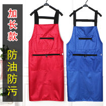 Fashion zipper home Korean couple big lady waterproof oil-proof apron mens and womens work apron printed logo
