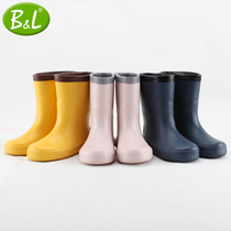 Childrens rain shoes Velvet kindergarten children warm rain boots Men and women children non-slip four seasons galoshes Childrens rubber shoes