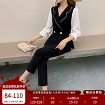 (2 24 new items pre-sold) paid deposit free of charge) Blue language big code career commuter suit spring