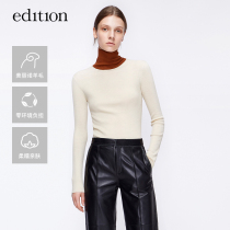 edition Turtleneck Sweater Women Winter Slim Slimming Color High Neck Knitted Cardigan Cardigan