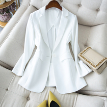 White commuter OL blazer thin suit long one button temperament small suit 19 years new female