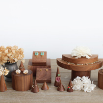 Black Hu Peach Wood Ornament Display Shelf Shop Creative first hand accessories Earrings Ear Nail ring trays Show props