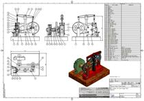 Horizontal beam centrifugal pump steam engine plane processing drawing pdf format