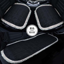 Linen car cushion single sheet small three sets Four Seasons universal No backrest anti-slip free of tie car seat cushion seconds