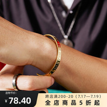 ROADLATIVE original rose gold bracelet refining heart titanium steel men and women national tide jewelry gift couple bracelet