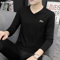 Modale Cotton Long Sleeve T Shirt Men 2022 Fall Body Trends Pure color Nets for mens undershirt blouses