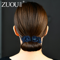 Floral headdress Clipper headdress Korean elegant temperament lazy fluffy ball head hairclip simple flower Styler