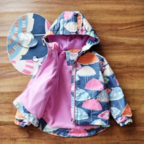 Girls  coat 2021 spring and autumn new childrens thickened velvet stormtrooper female baby windbreaker outdoor top tide