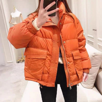 Park Gan Douyin Dream Han clothing firm 2020 Winter stand collar loose bf slim big pocket casual down jacket