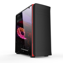 Play Jia sleigh black and white chassis large side transparent chassis Office computer chassis Desktop computer empty chassis USB3 0