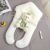 All-cotton baby appeasement styling anti-partial head pillow mother and baby A class of antibacterial and anti-mite newborn baby 0-2-year-old pillow
