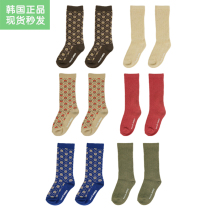 Now Jin Xiaohe and amber Korean childrens clothing Girls  socks Autumn and winter elastic stockings Western style combination mid-tube socks