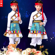 Childrens Tibetan dance costumes 2022 new Tibetan performance costumes gowns ethnic minority costumes boys