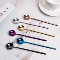 Western Food Spoon Hotel Spoon Multifunctional Spoon Plastic Spoon Ice Cream Dessert Jelly Pudding Coffee Stirring Small Spoon