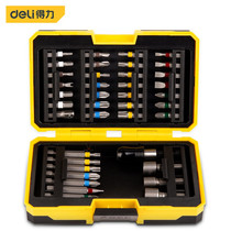 deli household multifunctional rainbow batching screwdriver set 39 pieces of batting connecting rod for power distribution