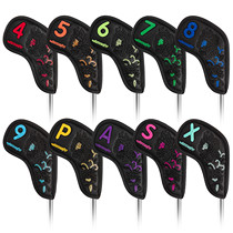 Wosofe New Golf Club Hat Hat Hand Cover Extended Edition Protective Set Bearl Embroidery Magic Closed