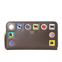 FENDI womens bag fashion trend color glass rivets long pull money clip multi-mezzanine handbag 8M0299