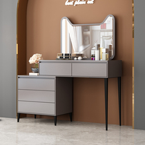 Net red light luxury dressing table modern simple multi-function retractable small apartment with lamp dressing table storage cabinet
