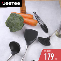 Jeetee stainless steel silicone spatula Spoon Colander Steak sandwich more spaghetti spoon Stir-fry cooking tools 6-piece set