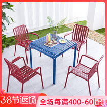 Outdoor Leisure Table And Chairs Combo Outdoor Home Terrace Table And Chairs Balcony Light Lavish Garden Waterproof Sunscreen Table and chairs