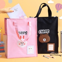 Canvas tutoring handbag make-up class Bag tote bag primary school carrying book book bag carrying learning bag test special bag loading storage stationery children male middle school students simple