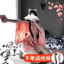 Cherry blossoming and fun bathrobes Teenage Girl Ancient Wind Sleepwear Lingerie Student Day Ensemble cabaret Cos to play a heart-shaped dress