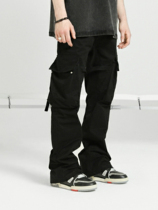 BONELESS2020SS VIBE wind retro strap stereo cut pocket micro trumpet tooling trousers mens tide