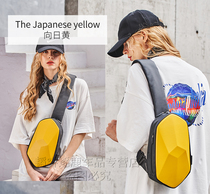 TAJEZZO explorer sports bag waterproof single shoulder fashion backpack personality chest bag hard shell USB charging shoulder bag