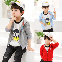 Broken clearance boy coat tide Korean version of childrens clothing spring baby cotton cartoon coat childrens hooded coat