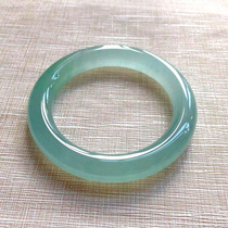 Natural Myanmar Manyang Green old pit A goods round jade bracelet ice seed oil green clear water material jade bracelet size