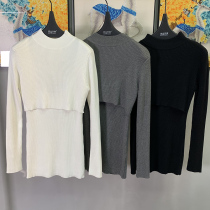 Mini mommy maternity wear autumn and winter New breastfeeding sweater plus velvet thickened Joker mid-collar feeding bottoming sweater