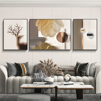 light luxury living room hanging painting sofa background wall HD decorative painting modern simple abstract trio painting high-end deer