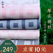 He Jinsheng He Le old coarse cloth sheet single piece cotton cotton double old craft thickened bedding sheet