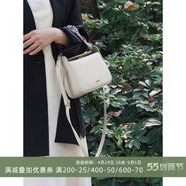 LADYFOX package 2022 new slanted satchel female summer design feeling small crowdsourced bull leather square bag genuine leather 100 hitch