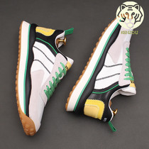 European Station Mens Shoes Genuine Leather Breathable Spring Mens Web Face Sports Trends 100 Hitch Casual Shoes Sports Ins Tide Shoes