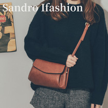 France Sandro Ifashion joker crossbody bag Fashion retro shoulder bag mobile phone womens bag soft leather wallet