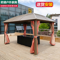Outdoor courtyard pavilion villa garden sunshade canopy aluminum alloy scaffolding yard outdoor balcony roof sun room
