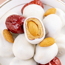 Almond cheese jujube new milk jujube almond milk powder puff Net Red cream almond sandwich red date snack 500g