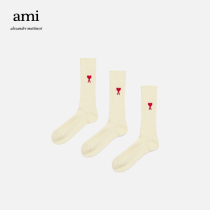 AMI unisex 22 autumn and winter new love model love triple socks