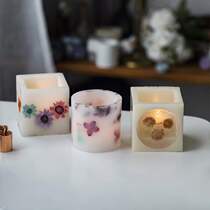 Man Yue diy scented candle holder mold internal combustion cup hollow square round acrylic silicone