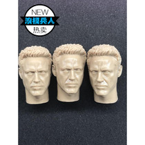 2016 1:6 American team 3 civil war iron man Tony head carving white mold P V C material spot