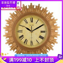 Lisheng living room bedroom European style American personality simple creative retro quartz clock mute wall clock CMG887