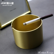  Pure copper antique brass Nordic ashtray car minimalist couple personality ashtray home living room car creativity