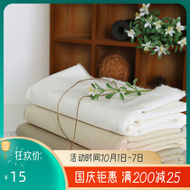 Plain cotton linen thick solid color fabric plain hemp sofa curtain diy hand embroidered fabric